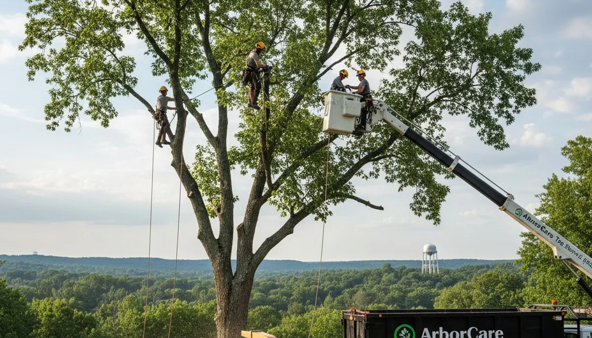 Professional tree removal service team working safely in Allentown, PA